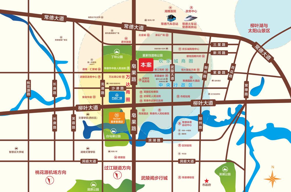 武陵区西湖新时代区位图