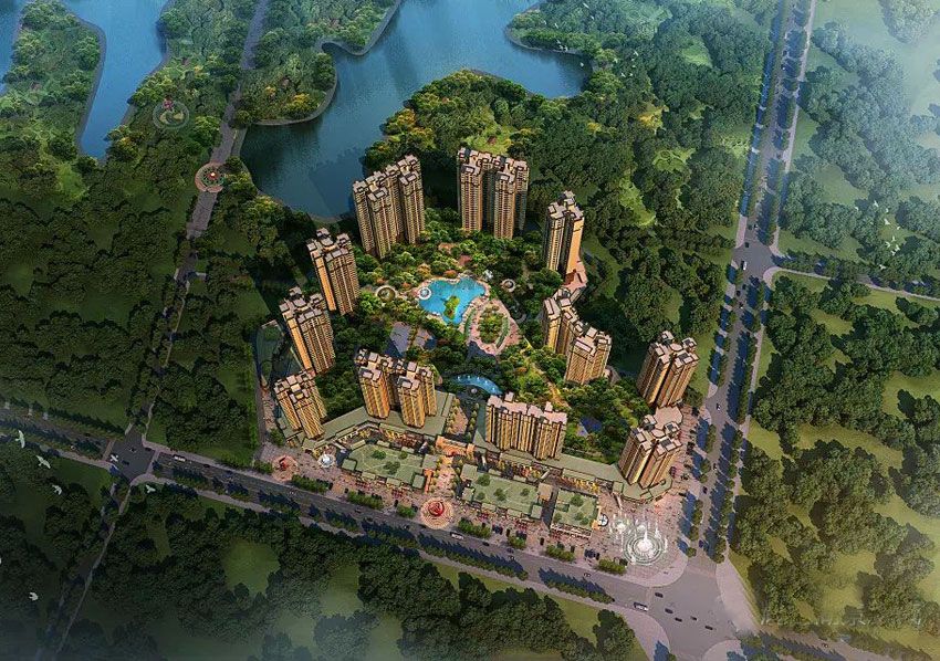 南县湖景新城实景图