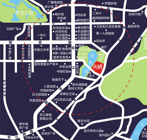 资兴市青鲁湖尚城区位图