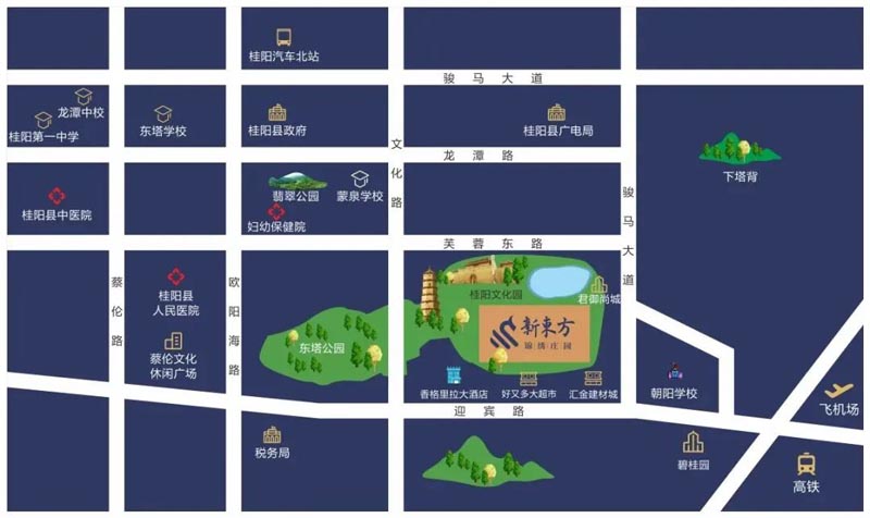 桂阳县新东方锦绣庄园区位图