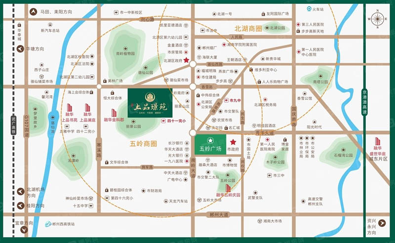 北湖区上品璟苑区位图