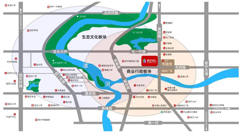 常宁壹中芯区位图