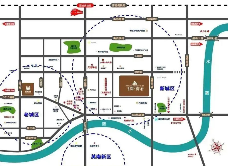 衡阳飞翔御府区位图