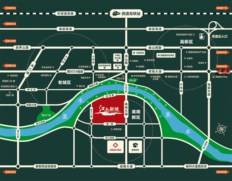 衡阳江南新城区位图
