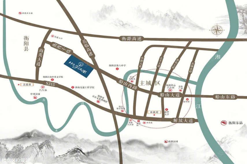 衡阳桃李江南区位图