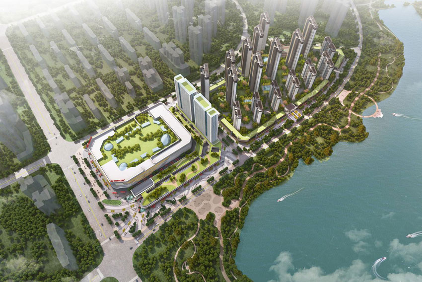 衡阳酃湖万达广场效果图