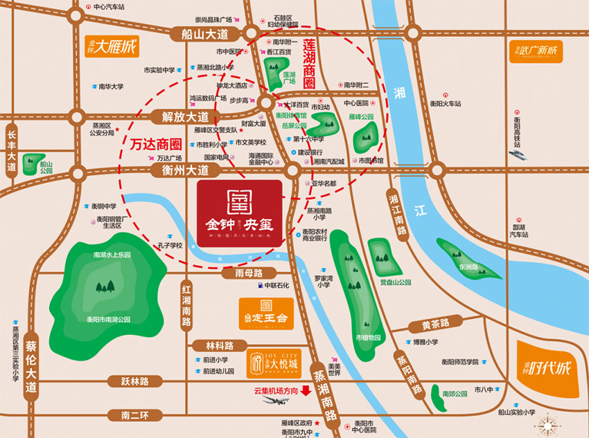 衡阳金钟央玺区位图