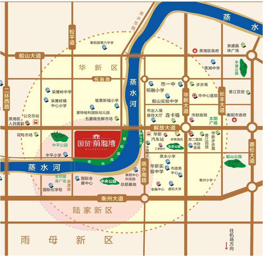 衡阳国贸前海湾区位图