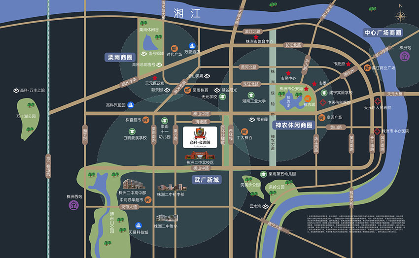 株洲市高科文渊阁区位图
