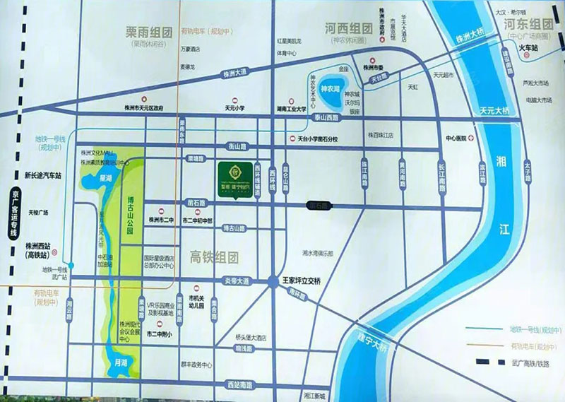 株洲市建宁翰府区位图
